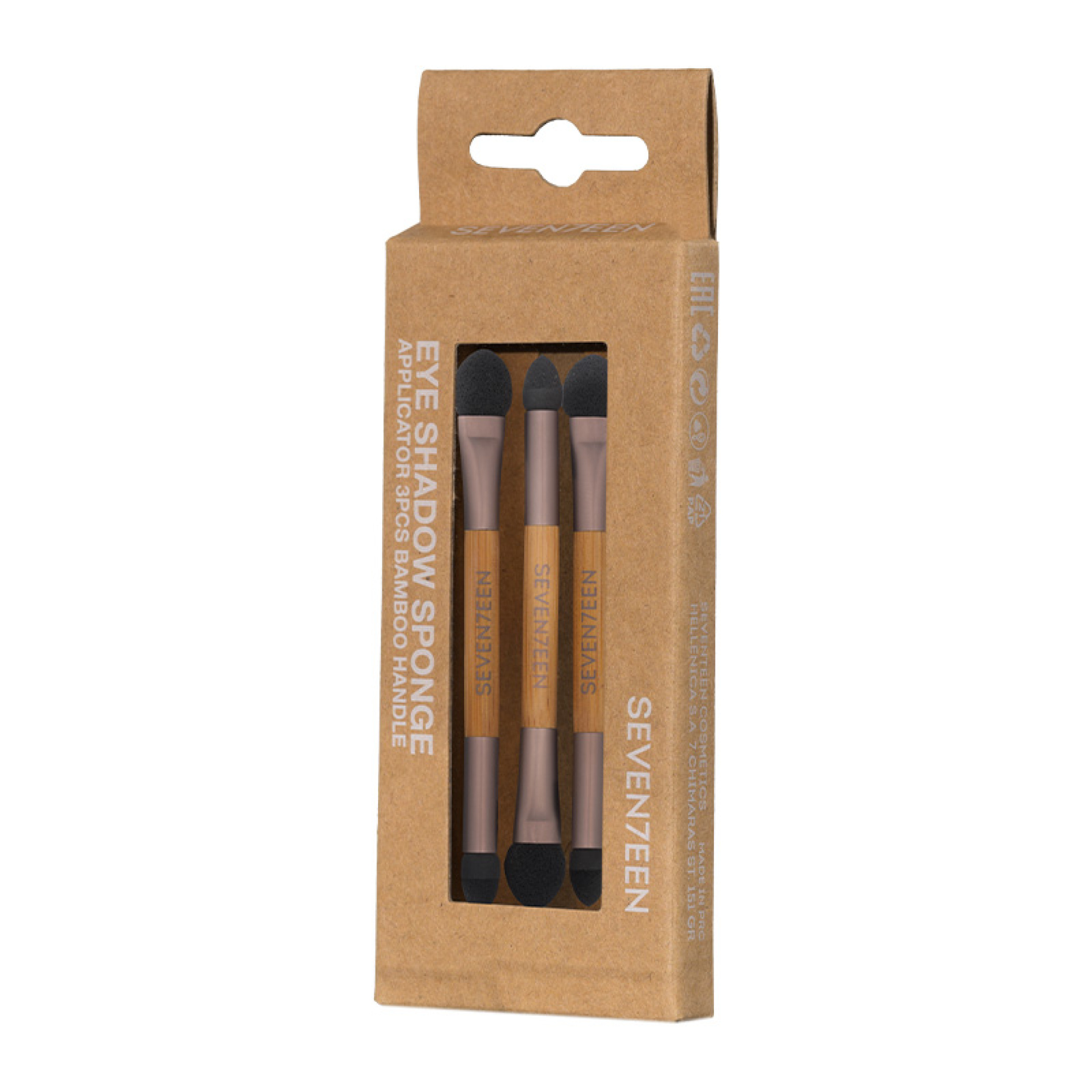 EYE SHADOW SPONGE APPLICATOR 3 PIECES BAMBOO HANDLE 1