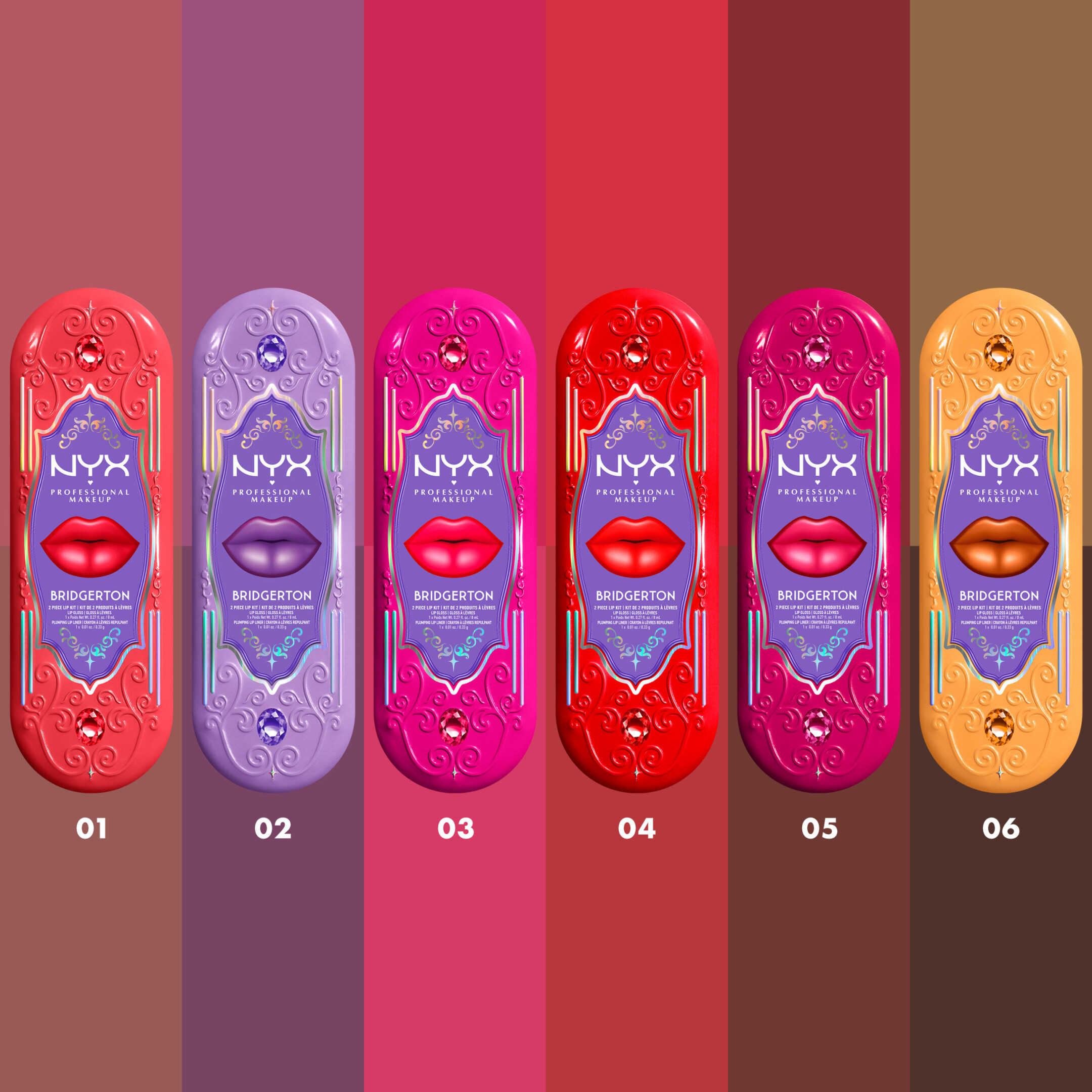 BRIDGERTON ROYAL TREASURES 2-PIECE LIP KIT 4 8