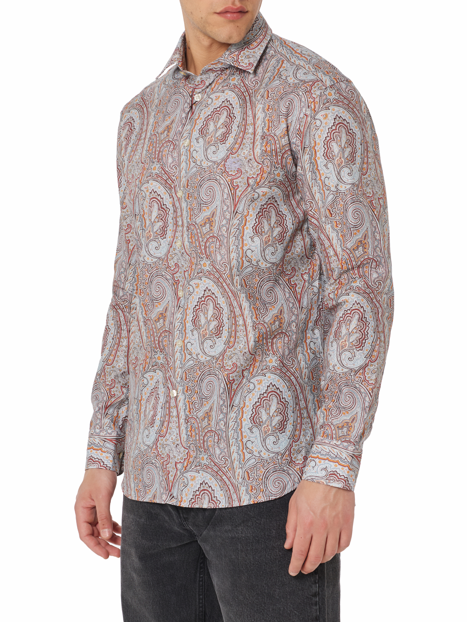 SHIRT ROMA LOGO X0830-PRINT ON GREY BASE 2