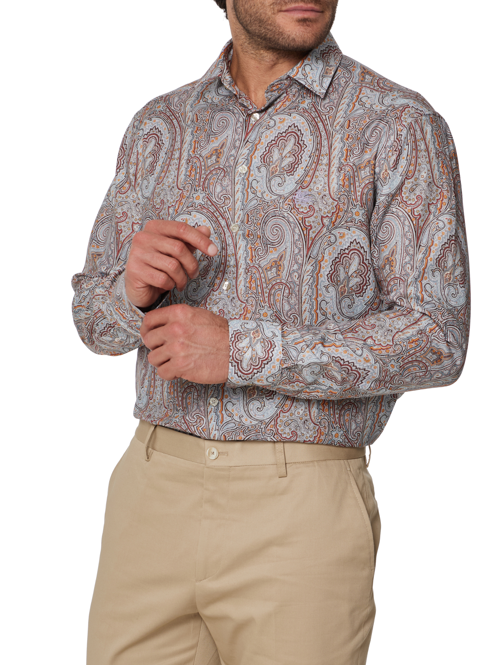 SHIRT ROMA LOGO X0830-PRINT ON GREY BASE 1