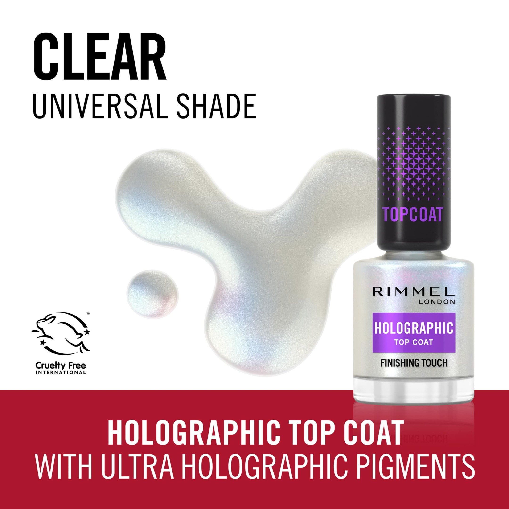 LONDON HOLOGRAPHIC NAIL POLISH TOP COAT 3