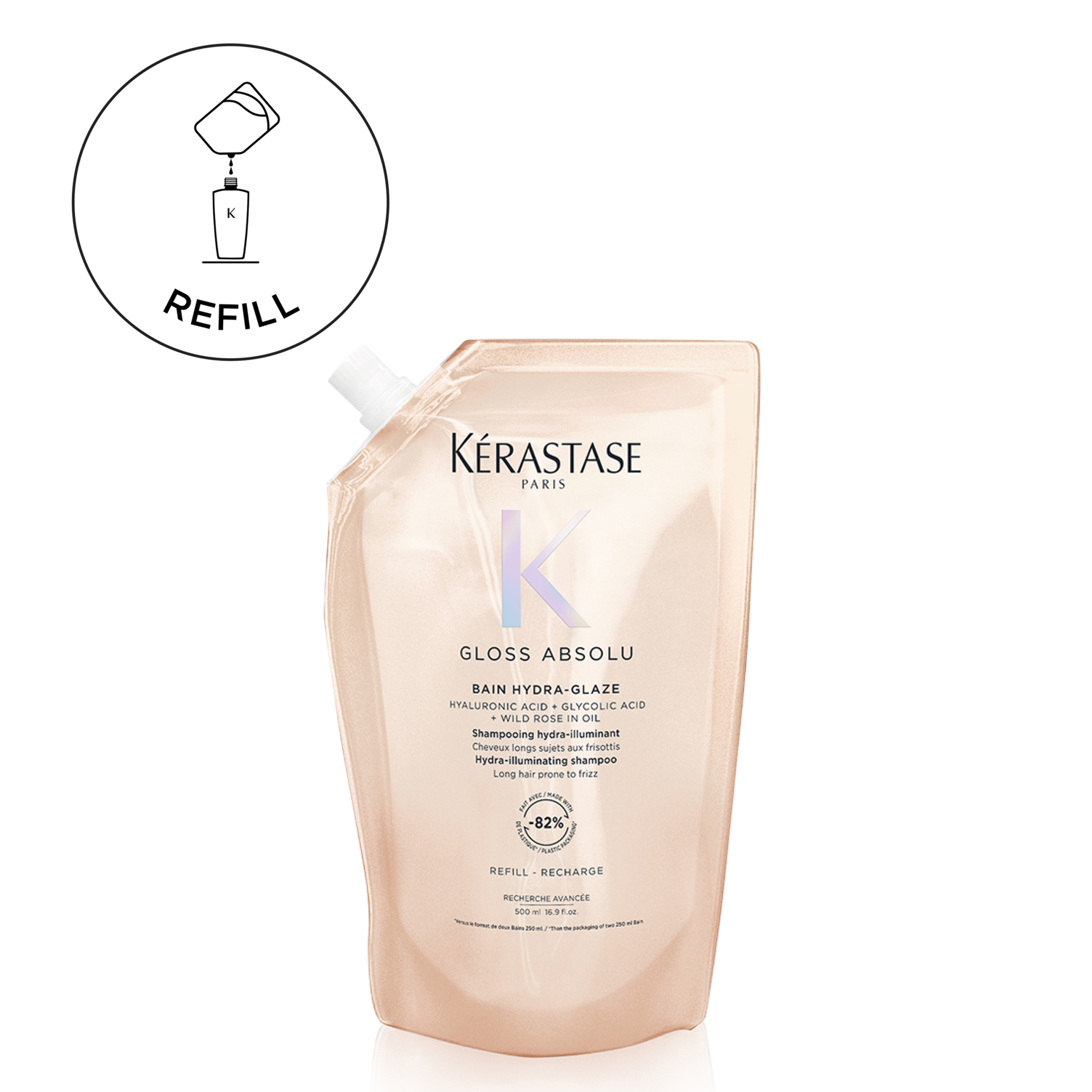 GLOSS ABSOLU BAIN HYDRA-GLAZE ΣΑΜΠΟΥΑΝ ΓΙΑ ΛΕΙΑ & ΛΑΜΠΕΡΑ ΜΑΛΛΙΑ REFILL 0