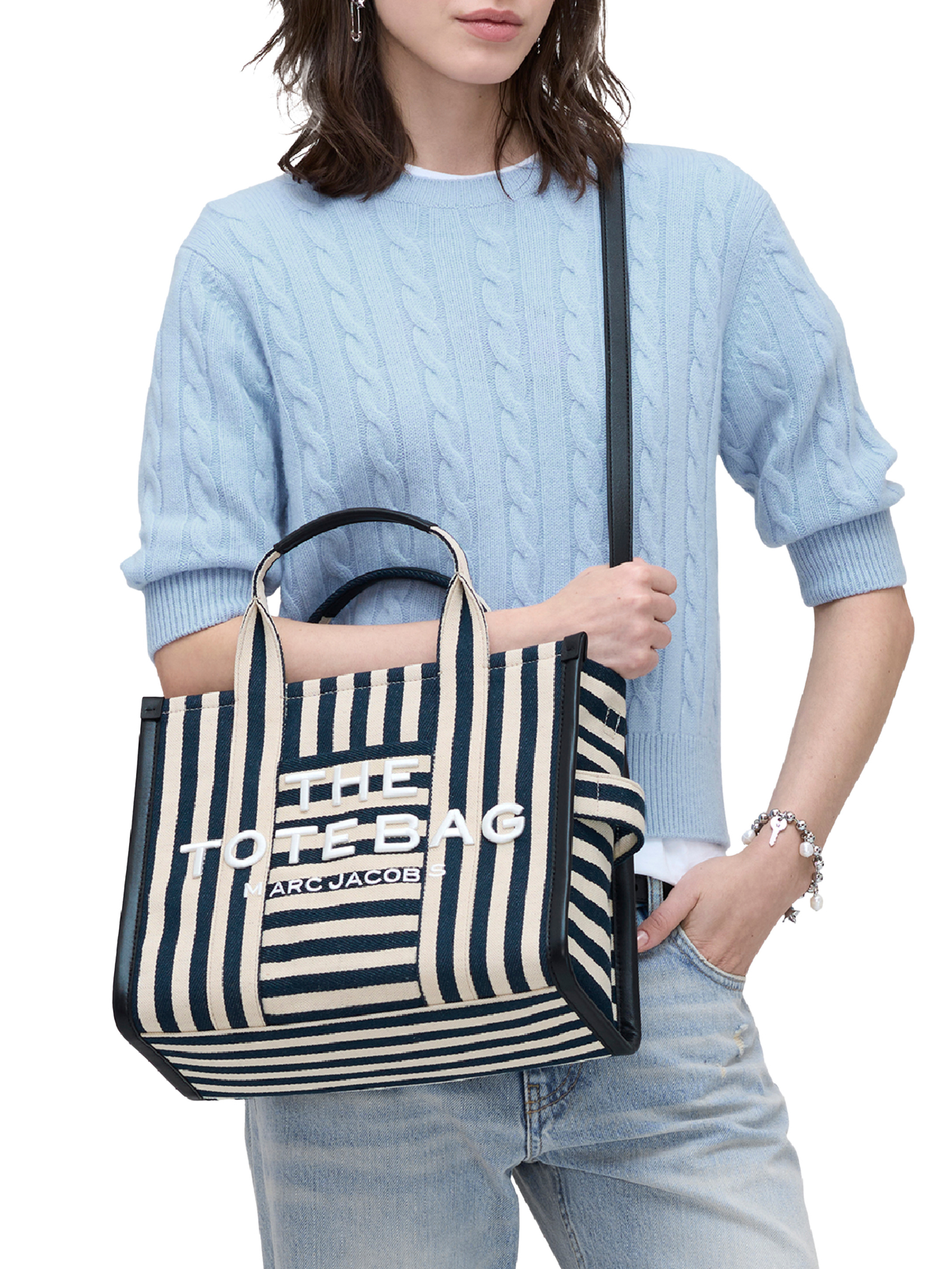 ΓΥΝΑΙΚΕΙΑ ΤΣΑΝΤΑ ΧΕΙΡΟΣ THE STRIPE CANVAS MEDIUM TOTE BAG 3