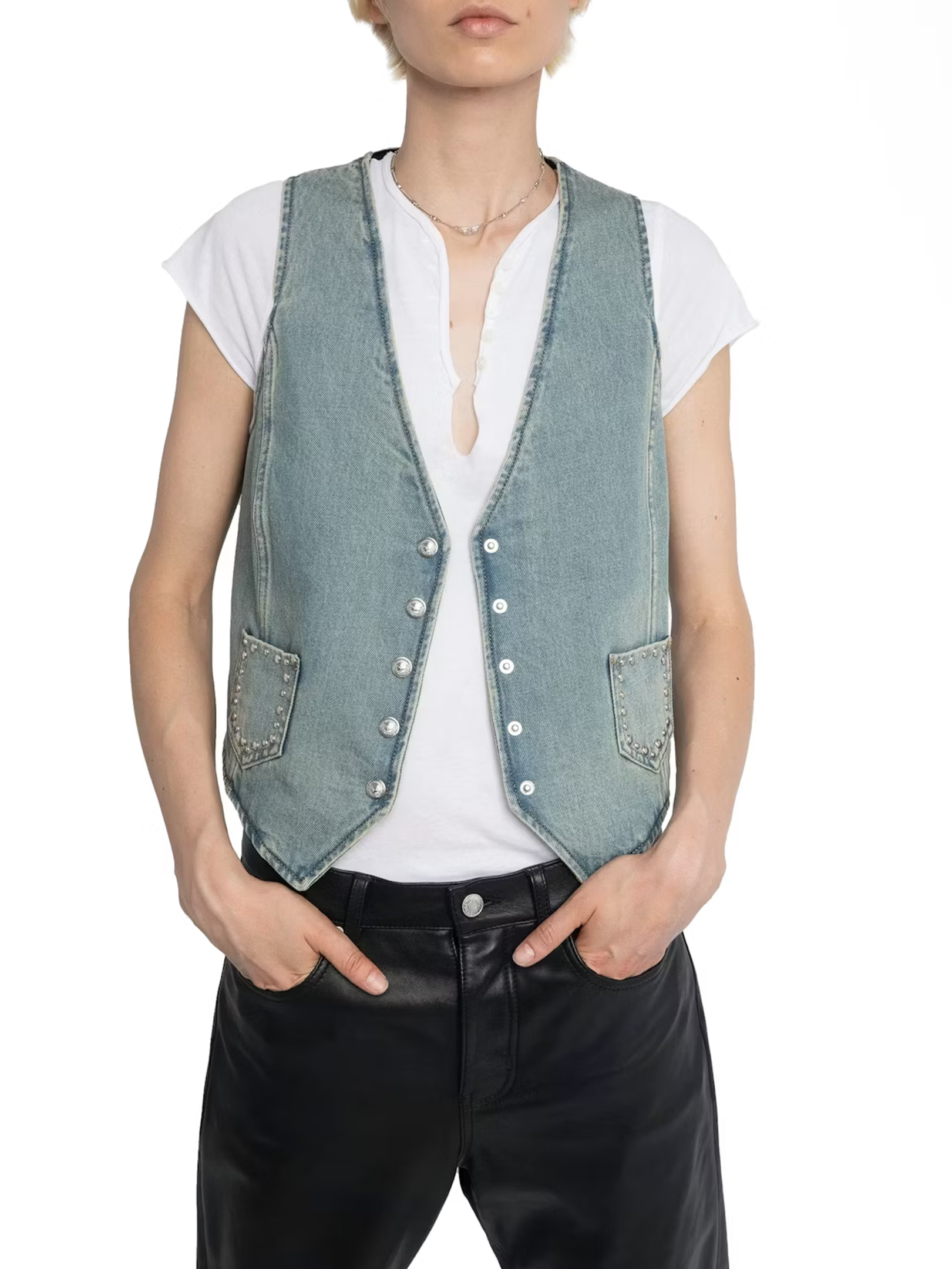 ΓΥΝΑΙΚΕΙΟ DENIM ΓΙΛΕΚΟ ECO STUDS 1