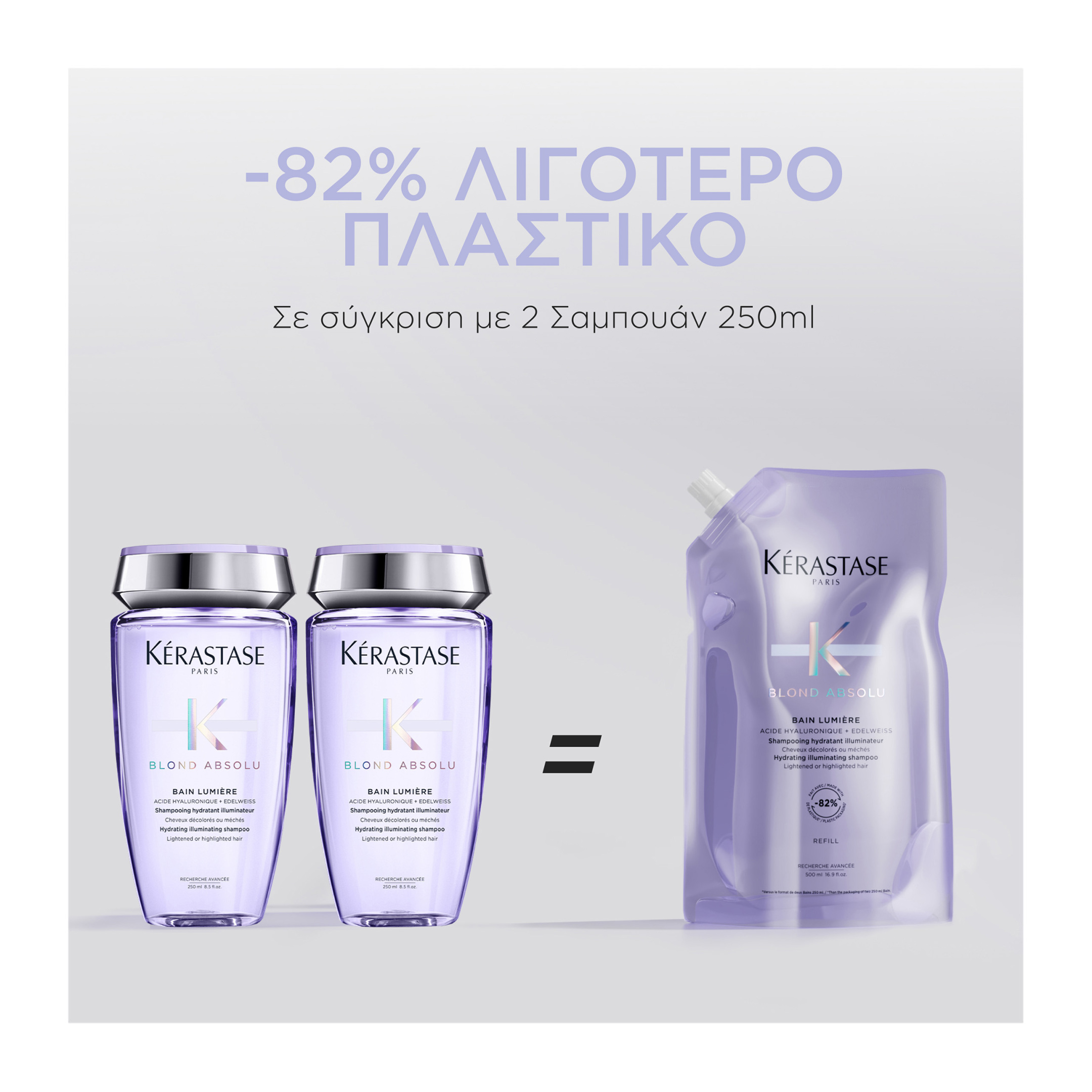 BLOND ABSOLU REFILL ΣΑΜΠΟΥΑΝ BAIN LUMIERE ΓΙΑ ΣΥΝΤΗΡΗΣΗ ΤΩΝ ΞΑΝΘΩΝ ΒΑΜΜΕΝΩΝ ΜΑΛΛΙΩΝ 2