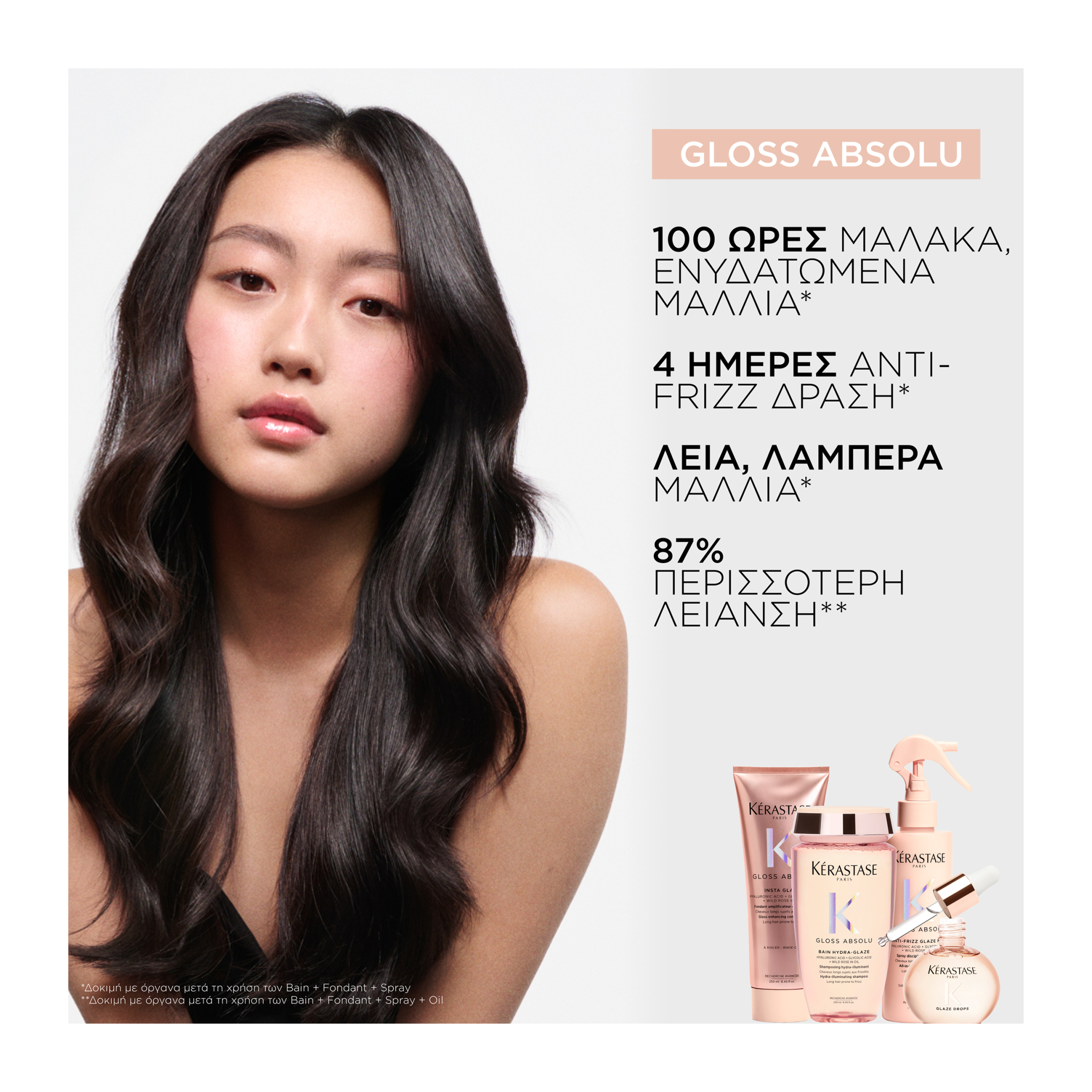 GLOSS ABSOLU ANTI-FRIZZ GLAZE MILK ΓΙΑ ΛΕΙΑ & ΛΑΜΠΕΡΑ ΜΑΛΛΙΑ 4