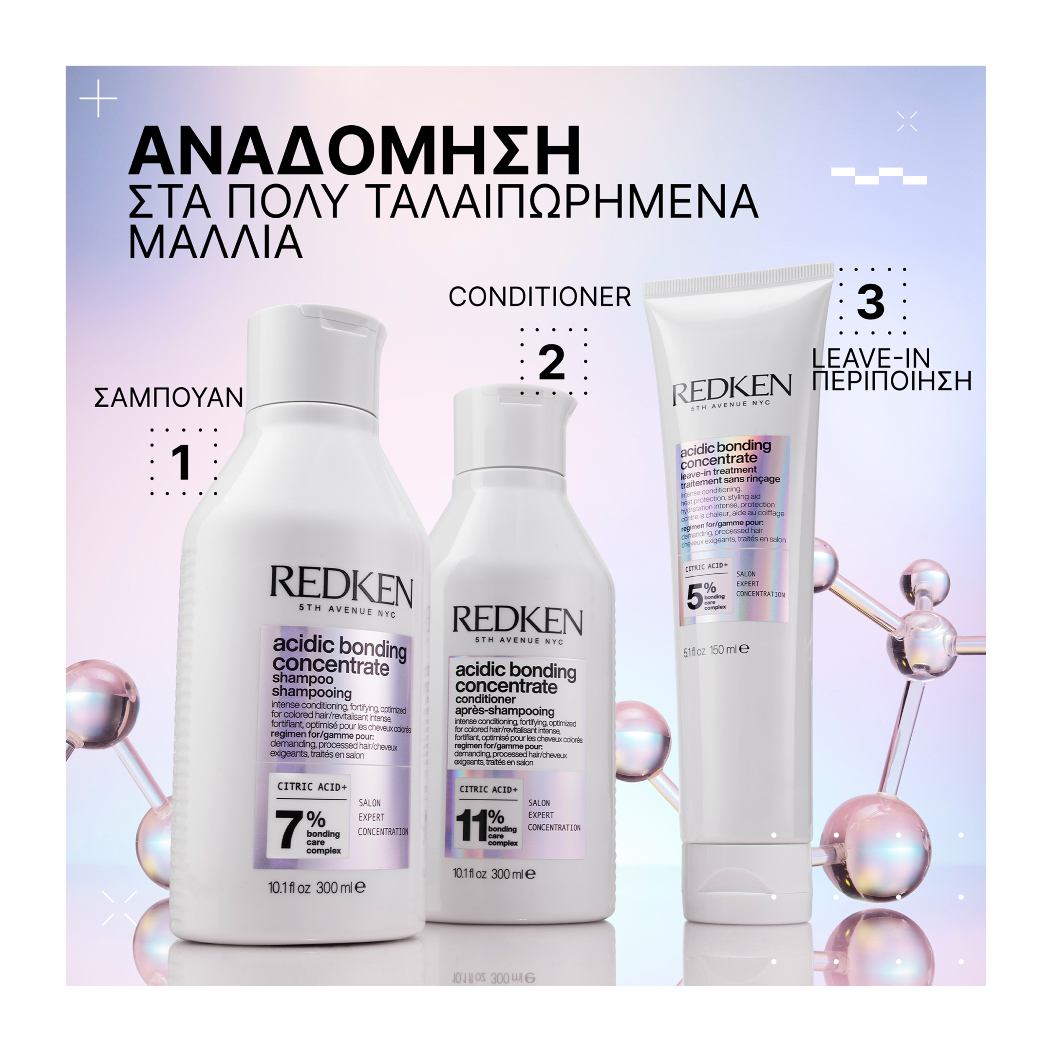 ACIDIC BONDING CONCENTRATE GIFT SET ΓΙΑ ΕΝΤΑΤΙΚΗ ΑΝΑΔΟΜΗΣΗ ΣΤΑ ΤΑΛΑΙΠΩΡΗΜΕΝΑ ΜΑΛΛΙΑ 5