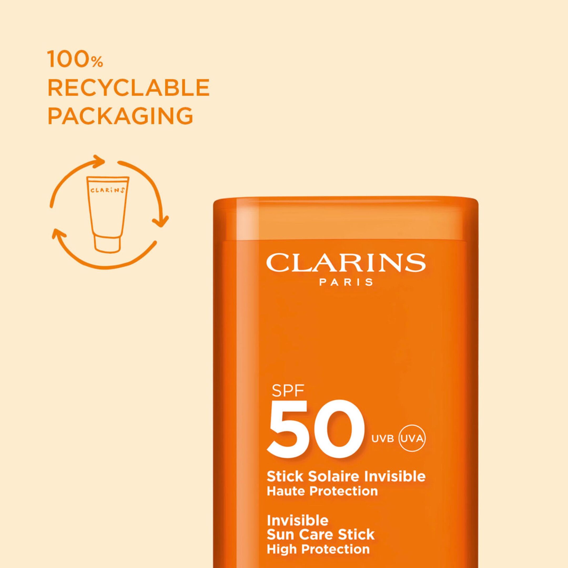CLARINS INVISIBLE SUN CARE STICK SPF50 5
