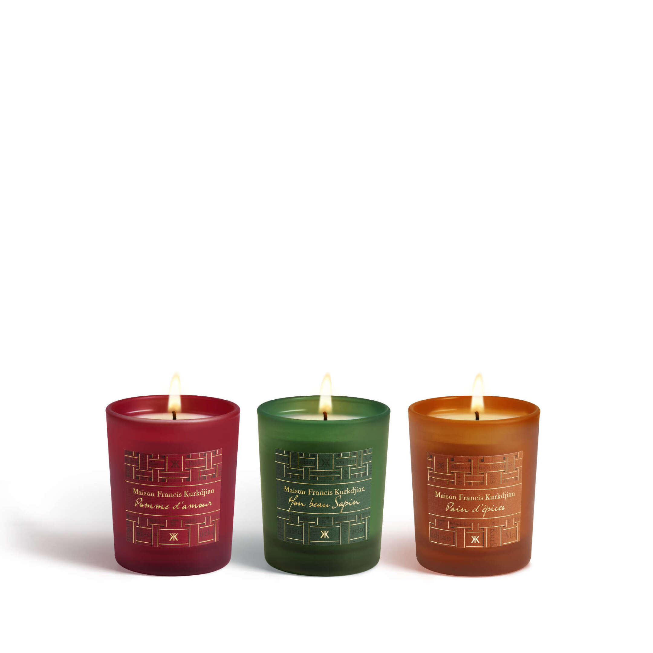 MON BEAU SAPIN, POMME D’AMOUR & PAIN D’ÉPICES – TRIO OF SCENTED CANDLES 0