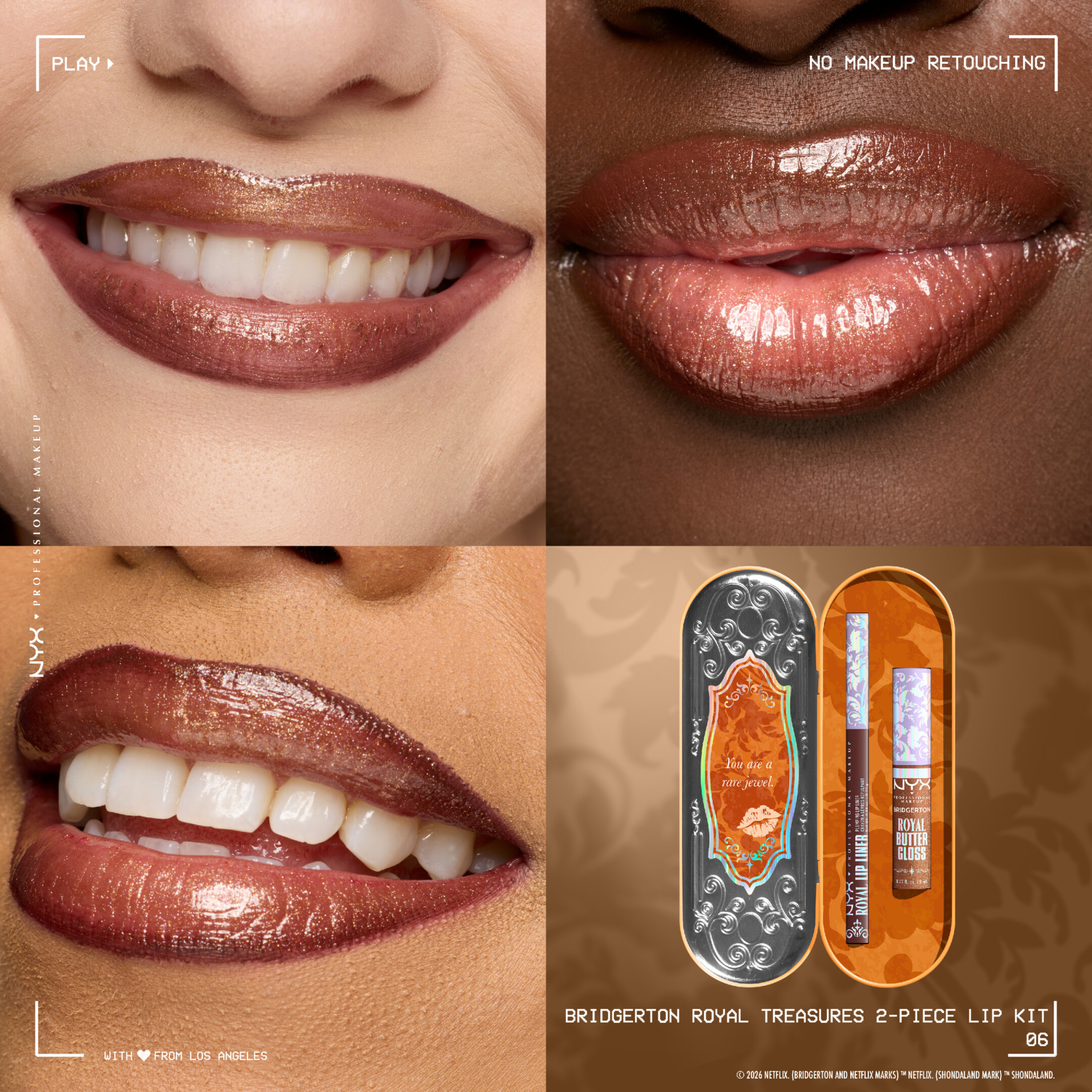 BRIDGERTON ROYAL TREASURES 2-PIECE LIP KIT 6 7