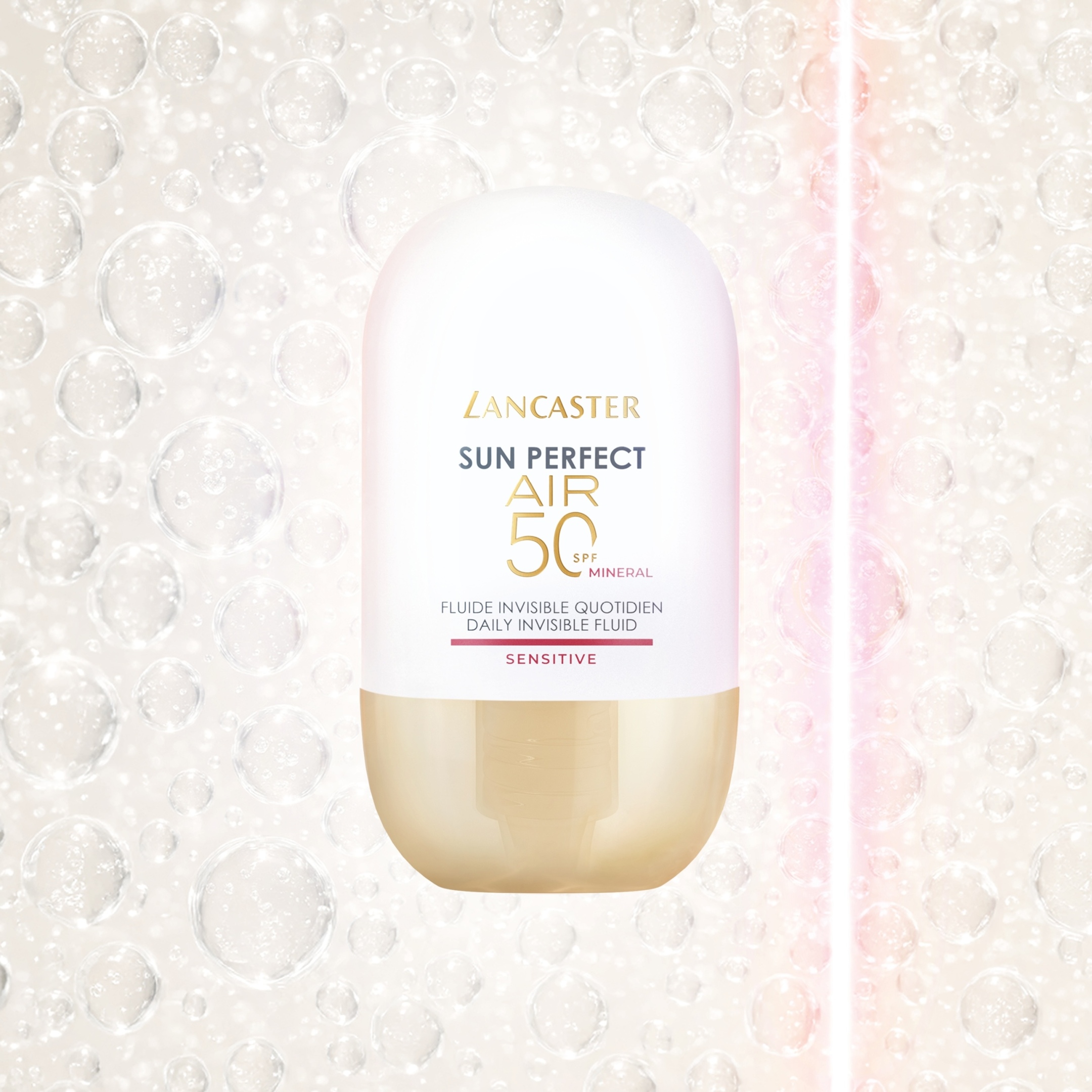 LANCASTER SUN PERFECT AIR DAILY INVISIBLE FLUID SPF50 SENSITIVE MINERAL 3