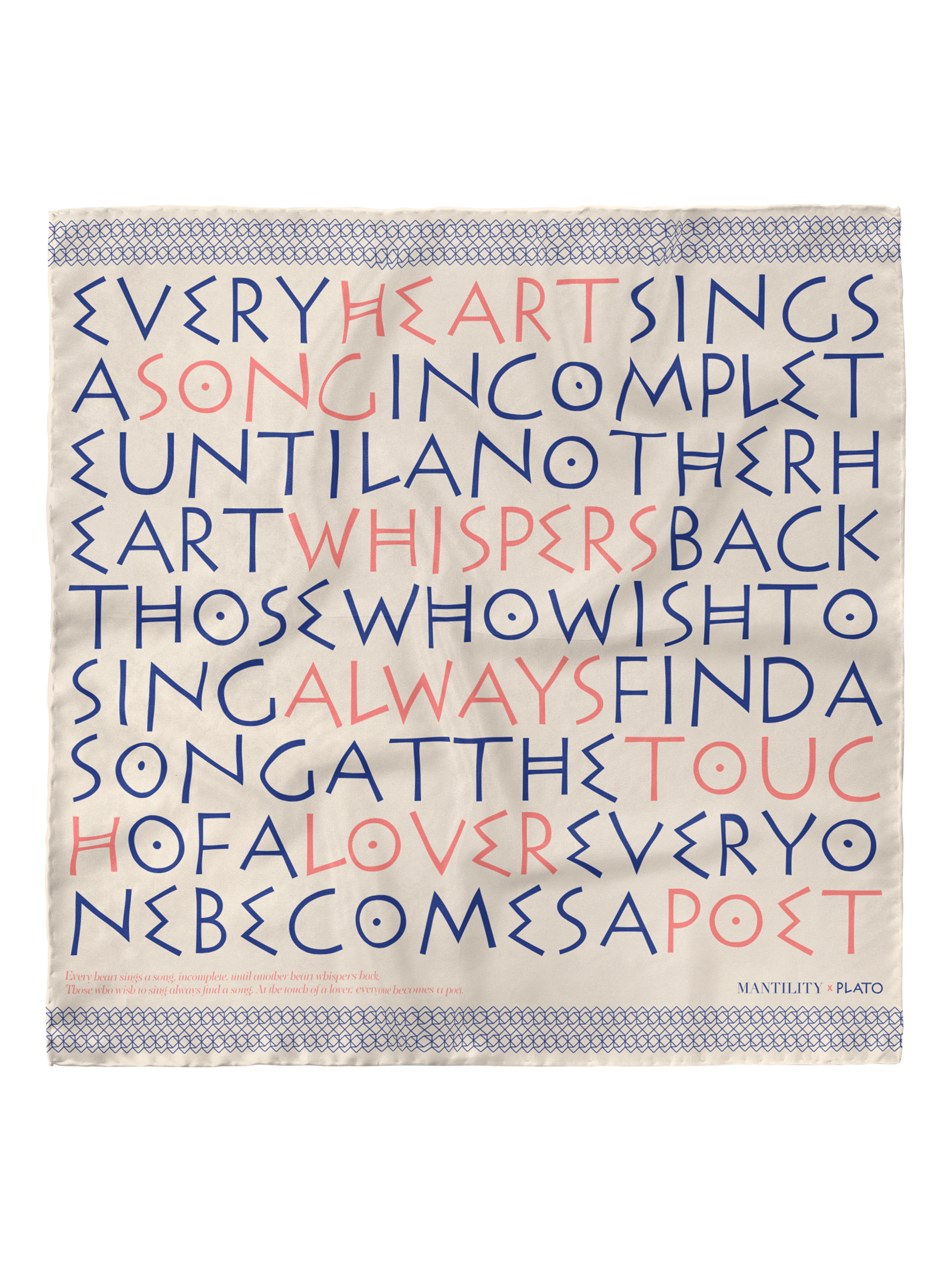 ΜΕΤΑΞΩΤΟ ΜΑΝΤΙΛΙ LOVERS & POETS : PLATO 0