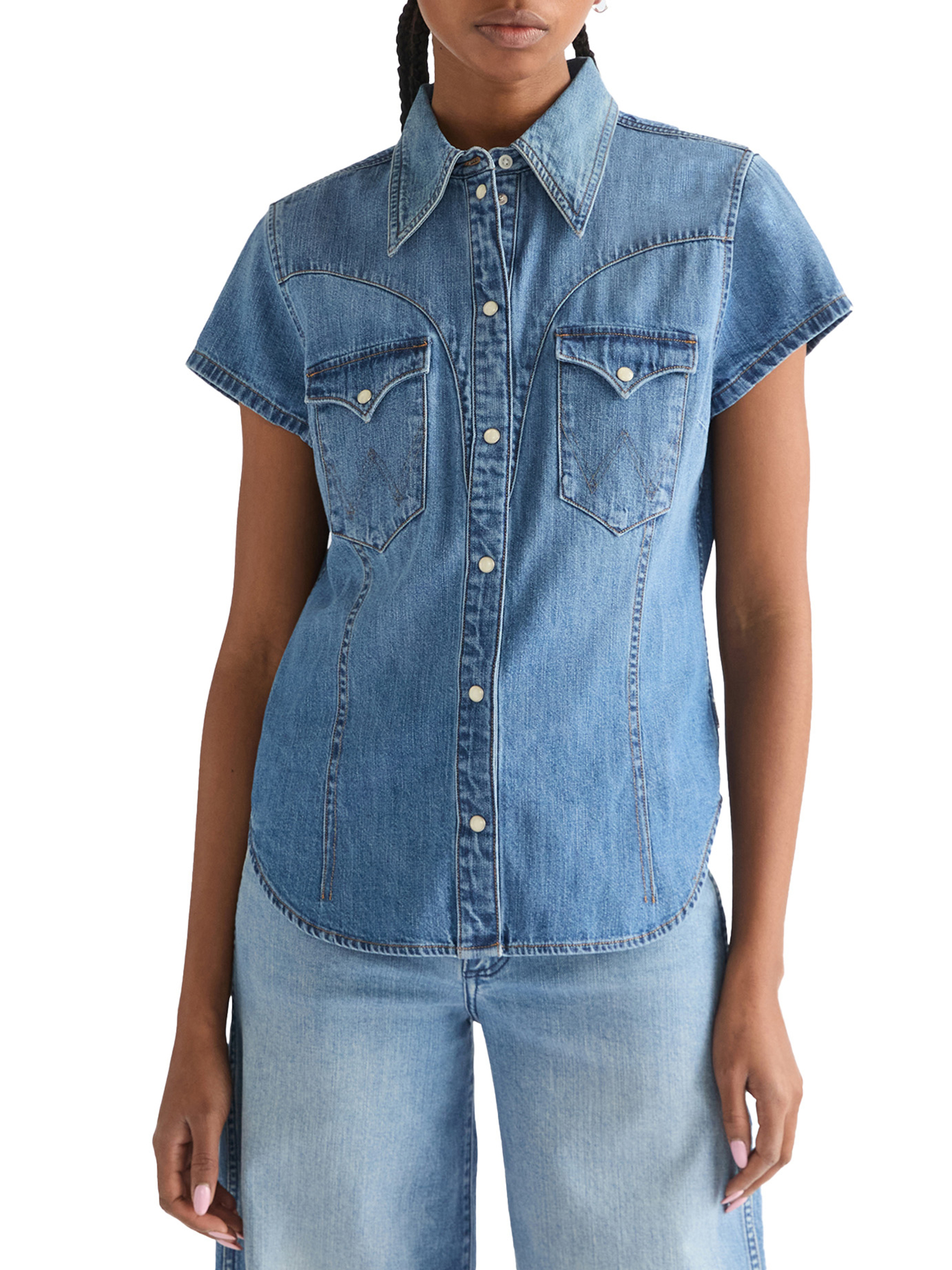 ΓΥΝΑΙΚΕΙΟ DENIM ΚΟΝΤΟΜΑΝΙΚΟ ΠΟΥΚΑΜΙΣΟ 1