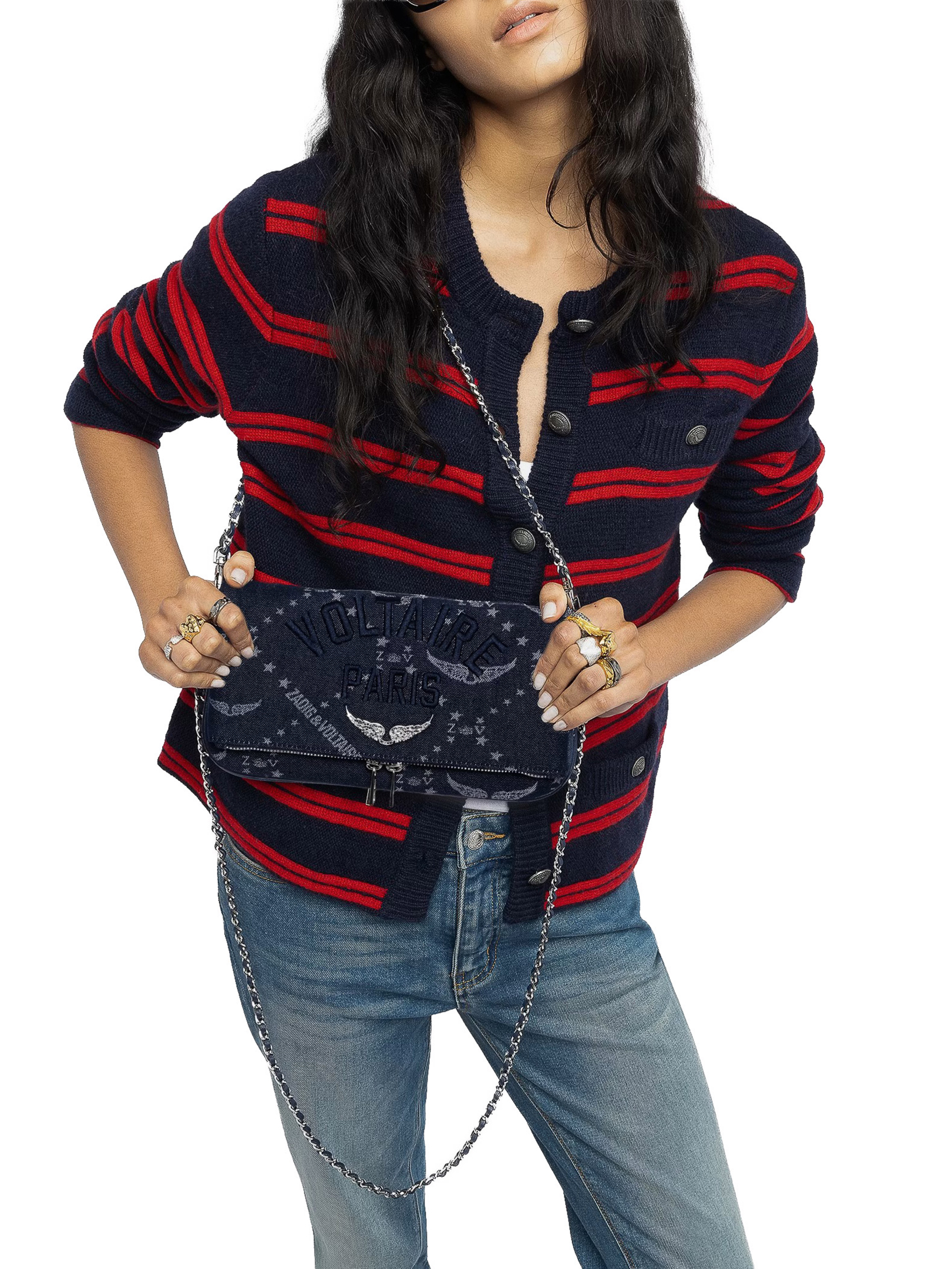 ΓΥΝΑΙΚΕΙΑ DENIM ΤΣΑΝΤΑ ΩΜΟΥ ROCK 4