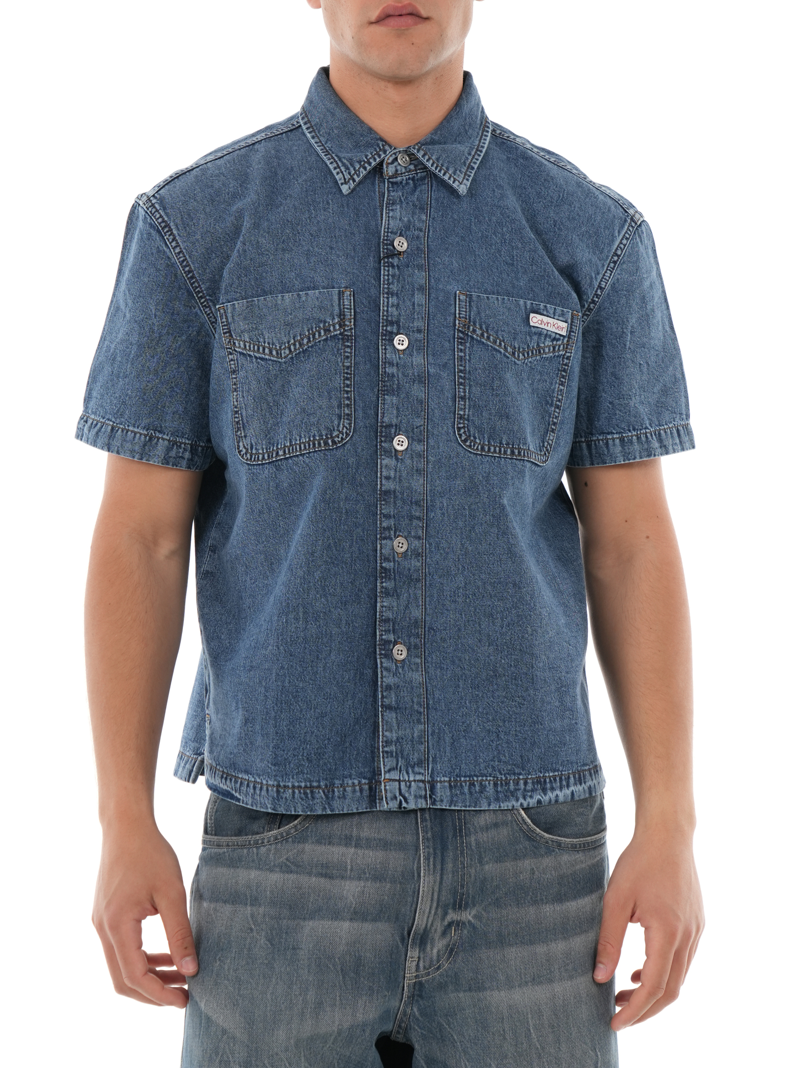 ΑΝΔΡΙΚΟ DENIM ΚΟΝΤΟΜΑΝΙΚΟ ΠΟΥΚΑΜΙΣΟ 1