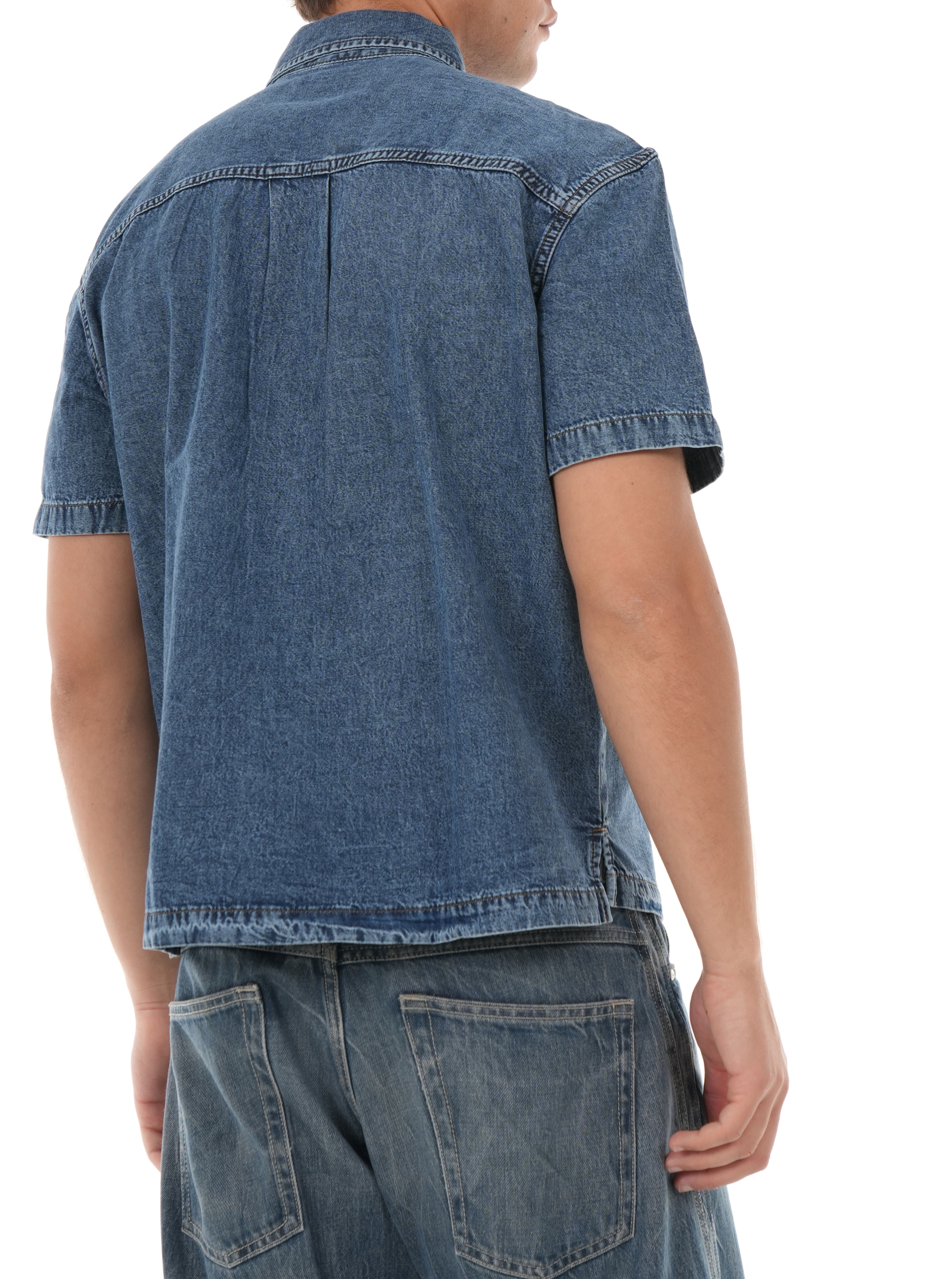 ΑΝΔΡΙΚΟ DENIM ΚΟΝΤΟΜΑΝΙΚΟ ΠΟΥΚΑΜΙΣΟ 2
