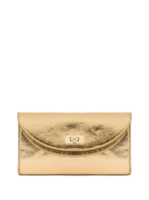 ΓΥΝΑΙΚΕΙΟ ΔΕΡΜΑΤΙΝΟ CLUTCH | Χρυσό