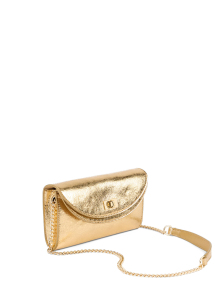 ΓΥΝΑΙΚΕΙΟ ΔΕΡΜΑΤΙΝΟ CLUTCH | Χρυσό