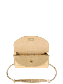 ΓΥΝΑΙΚΕΙΟ ΔΕΡΜΑΤΙΝΟ CLUTCH | Χρυσό