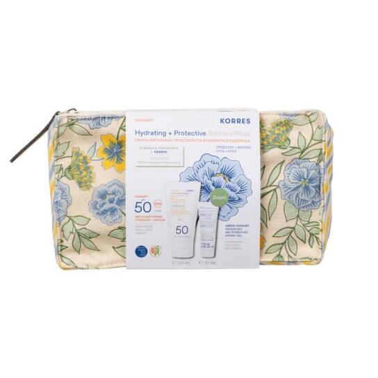 ΓΙΑΟΥΡΤΙ ΑΝΤΗΛΙΑΚΗ ΚΡΕΜΑ ΠΡΟΣΩΠΟΥ & ΜΑΤΙΩΝ SPF 50 + ΕΛΛΗΝΙΚΟ ΓΙΑΟΥΡΤΙ ΕΝΥΔΑΤΩΣΗ ΜΕ ΠΡΟΒΙΟΤΙΚΑ ΚΡΕΜΑ-GEL 1