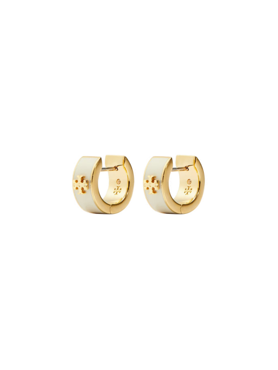 ΓΥΝΑΙΚΕΙΑ ΣΚΟΥΛΑΡΙΚΙΑ WIDE ICON ENAMEL HUGGIE EARRINGS 0