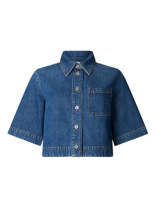 ΓΥΝΑΙΚΕΙΟ CROPPED DENIM ΠΟΥΚΑΜΙΣΟ 0