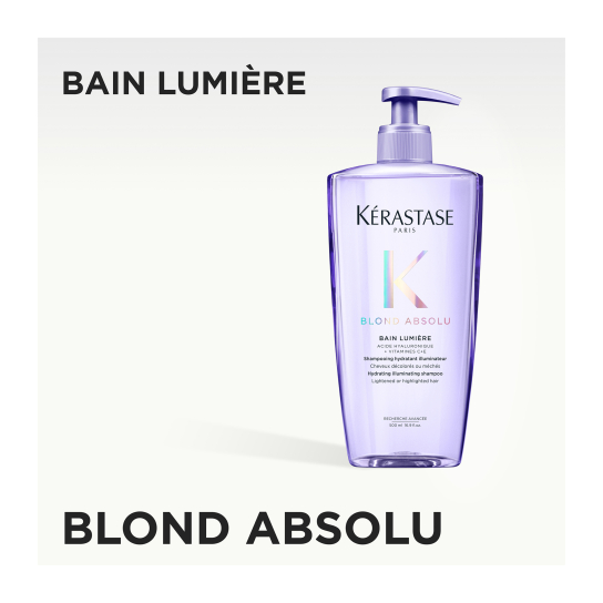 BLOND ABSOLU REFILLABLE ΣΑΜΠΟΥΑΝ BAIN LUMIERE ΓΙΑ ΣΥΝΤΗΡΗΣΗ ΤΩΝ ΞΑΝΘΩΝ ΒΑΜΜΕΝΩΝ ΜΑΛΛΙΩΝ 1