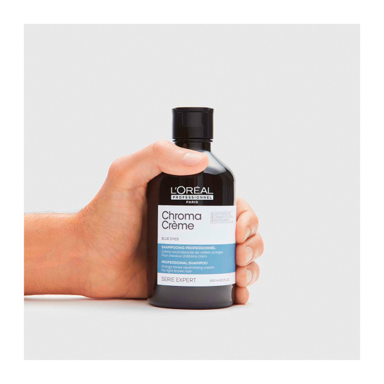 SERIE EXPERT CHROMA CREME ΣΑΜΠΟΥΑΝ ΜΕ ΜΠΛΕ ΧΡΩΣΤΙΚΕΣ ΓΙΑ ΑΝΟΙΧΤΑ ΚΑΣΤΑΝΑ ΜΑΛΛΙΑ 4