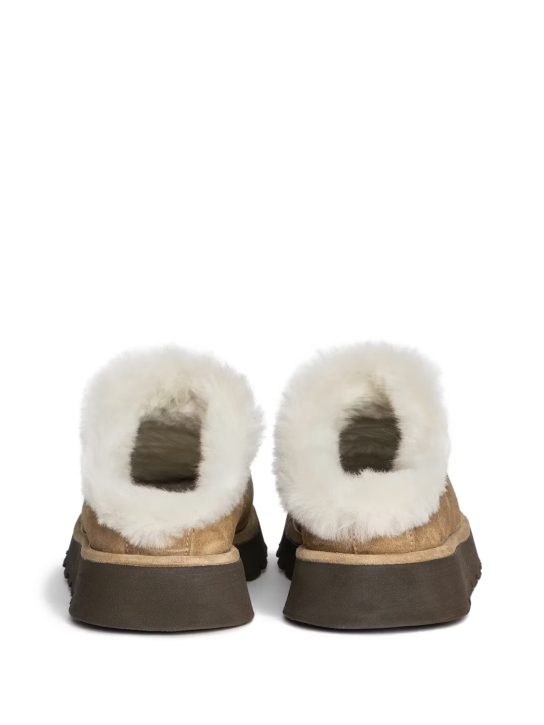 ΓΥΝΑΙΚΕΙΑ SUEDE MULES TEDDY SHEARLING 2