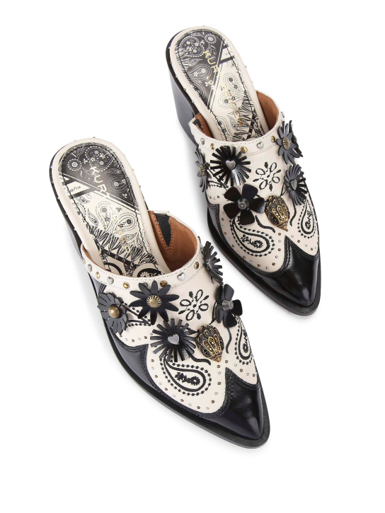 ΓΥΝΑΙΚΕΙΑ ΔΕΡΜΑΤΙΝΑ MULES FLOWER WESTERN MULE 1