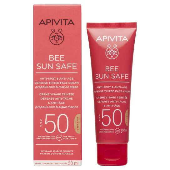 BEE SUN SAFE ΑΝΤΗΛΙΑΚΗ ΚΡΕΜΑ ΠΡΟΣΩΠΟΥ ΚΑΤΑ ΤΩΝ ΠΑΝΑΔΩΝ & ΤΩΝ ΡΥΤΙΔΩΝ ΜΕ ΧΡΩΜΑ SPF50 1