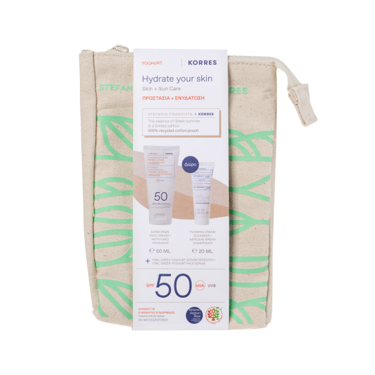 KORRES ΓΙΑΟΥΡΤΙ ΑΝΤΗΛΙΑΚΗ ΚΡΕΜΑ ΠΡΟΣΩΠΟΥ SPF50 ΣΕΤ 0