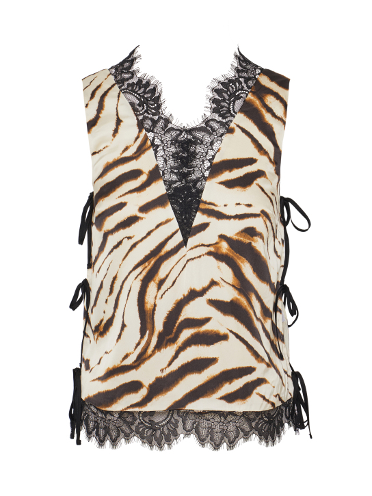 ΓΥΝΑΙΚΕΙΟ ΤΟΠ PRINTED STRETCH SATIN 0