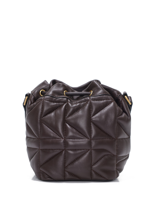 ΓΥΝΑΙΚΕΙΑ ΔΕΡΜΑΤΙΝΗ BUCKET ΤΣΑΝΤΑ K/KUILT  1