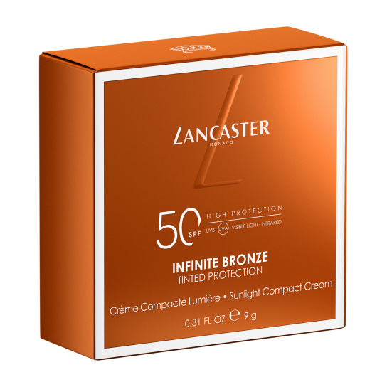 LANCASTER INFINITE BRONZE TINTED PROTECTION SUNLIGHT COMPACT CREAM SPF50 1