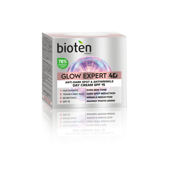 GLOW EXPERT 4D ΔΡΑΣΗ ΚΑΤΑ ΤΩΝ ΠΑΝΑΔΩΝ & ΤΩΝ ΡΥΤΙΔΩΝ ΚΡΕΜΑ ΗΜΕΡΑΣ SPF15  1