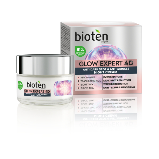 GLOW EXPERT 4D ΔΡΑΣΗ ΚΑΤΑ ΤΩΝ ΠΑΝΑΔΩΝ & ΤΩΝ ΡΥΤΙΔΩΝ ΚΡΕΜΑ ΝΥΧΤΑΣ  4