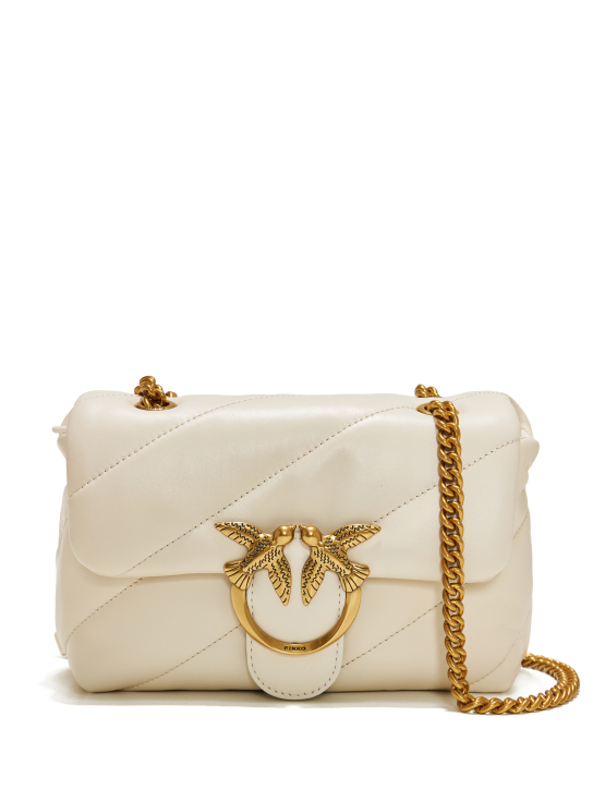 ΓΥΝΑΙΚΕΙΑ ΔΕΡΜΑΤΙΝΗ ΣΤΡΑΥΡΩΤΗ ΤΣΑΝΤΑ LOVE MINI PUFF 0