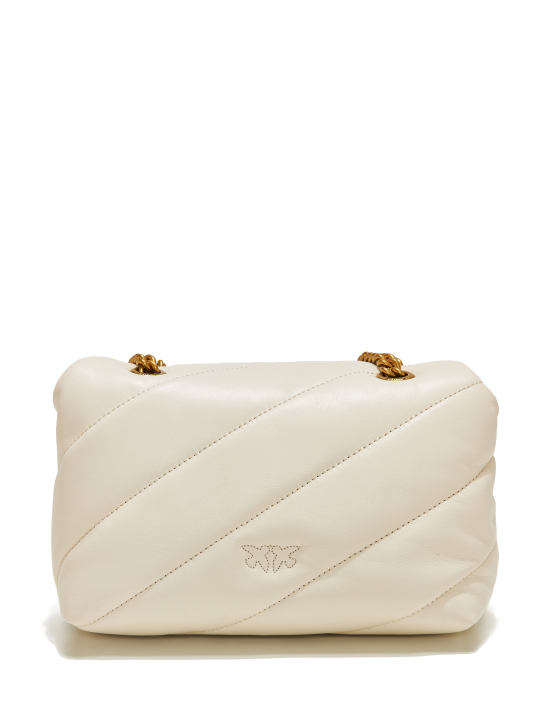 ΓΥΝΑΙΚΕΙΑ ΔΕΡΜΑΤΙΝΗ ΣΤΡΑΥΡΩΤΗ ΤΣΑΝΤΑ LOVE MINI PUFF 1