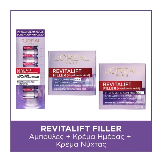 SKINCARE ROUTINE  REVITALIFT FILLER HYALURONIC ACID AMPOULES & DAY CREAM 0