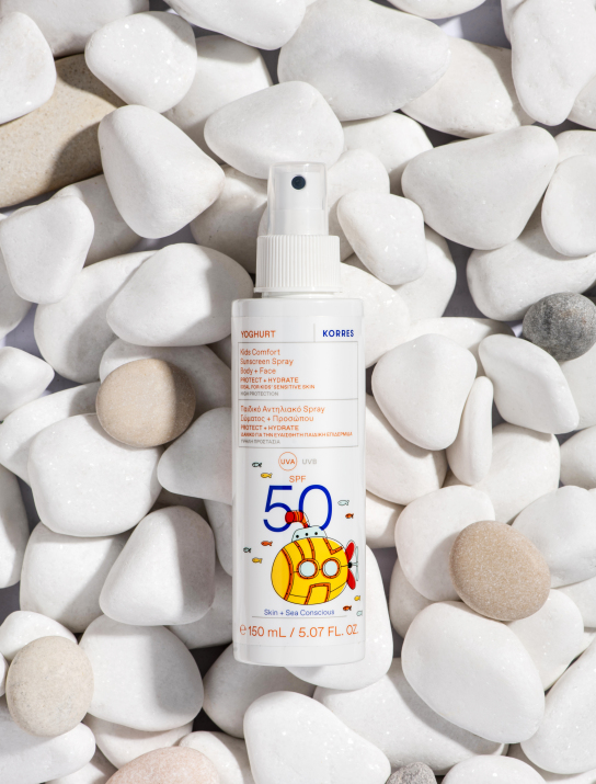 ΓΙΑΟΥΡΤΙ ΠΑΙΔΙΚΟ ΑΝΤΗΛΙΑΚΟ SPRAY ΣΩΜΑΤΟΣ + ΠΡΟΣΩΠΟΥ SPF 50 1