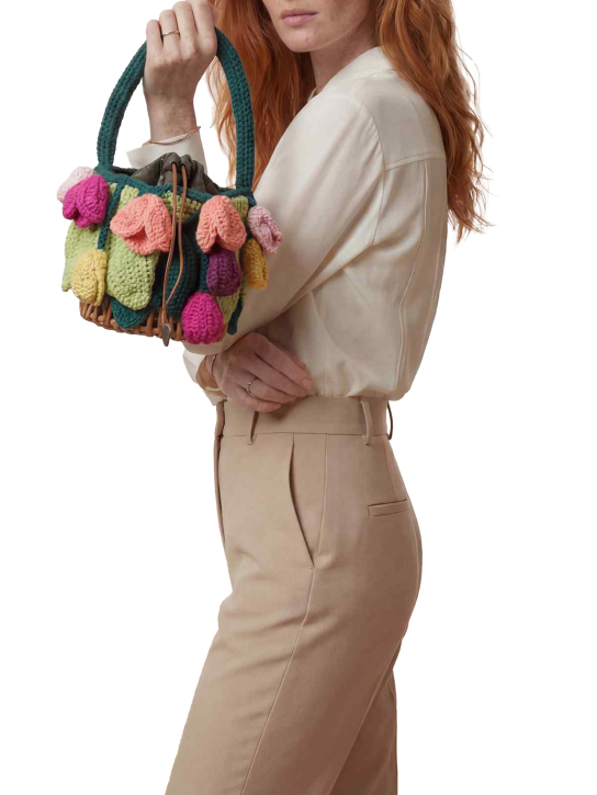 ΓΥΝΑΙΚΕΙΑ ΨΑΘΙΝΗ ΤΣΑΝΤΑ ΧΕΙΡΟΣ TULIP WICKER 2