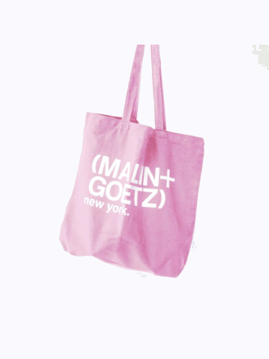 MALIN + GOETZ LIMITED EDITION PINK CANVAS OTTO TOTE BAG 0