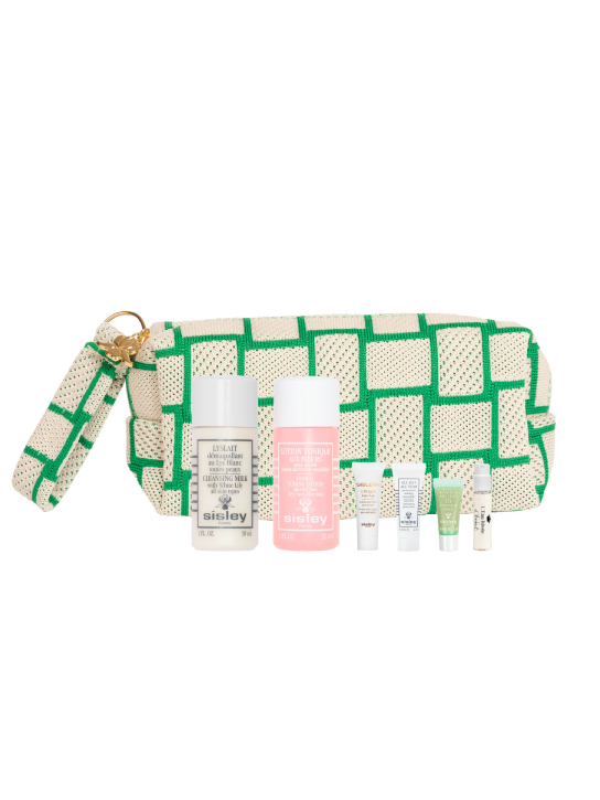 SISLEY PARIS GREEN POUCH ΜΕ SKINCARE ESSENTIALS 0