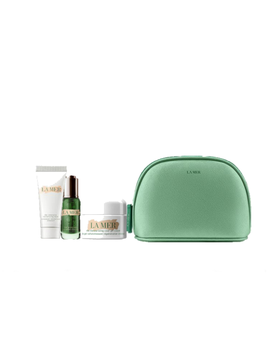 LA MER SPRINGTIME HYDRATION POUCH x  3 DELUXE SIZE ESSENTIALS  0