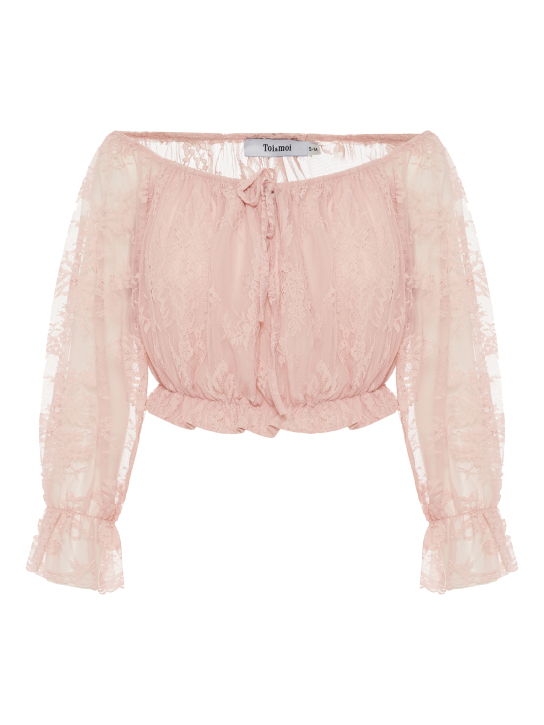 ΓΥΝΑΙΚΕΙΟ CROPPED ΤΟΠ ΜΕ ΔΑΝΤΕΛΑ 1