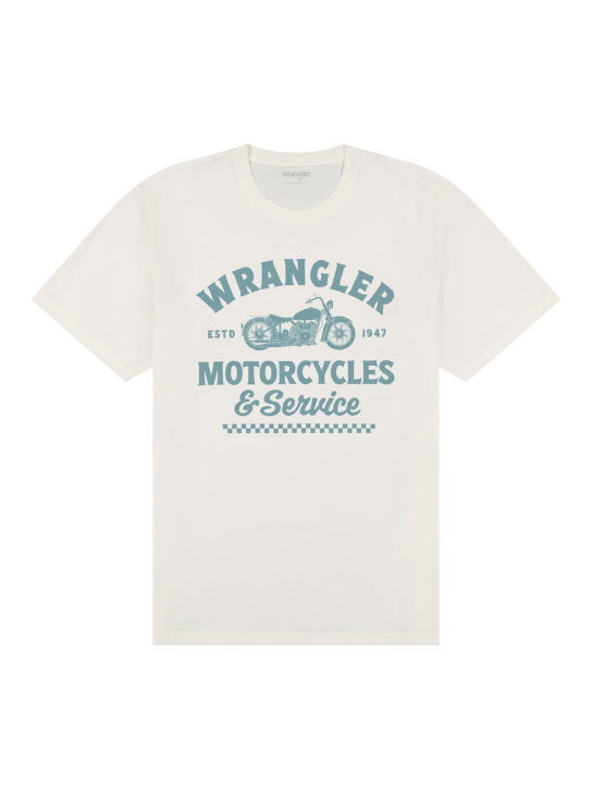 AMERICANA TEE WORN WHITE 0