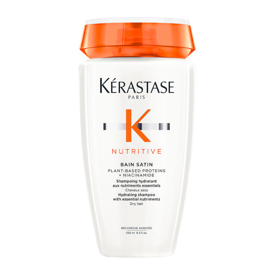 NUTRITIVE BAIN SATIN ΕΝΥΔΑΤΙΚΟ ΣΑΜΠΟΥΑΝ ΜΕ ΘΡΕΠΤΙΚΑ ΣΥΣΤΑΤΙΚΑ ΓΙΑ ΞΗΡΑ ΜΑΛΛΙΑ 1