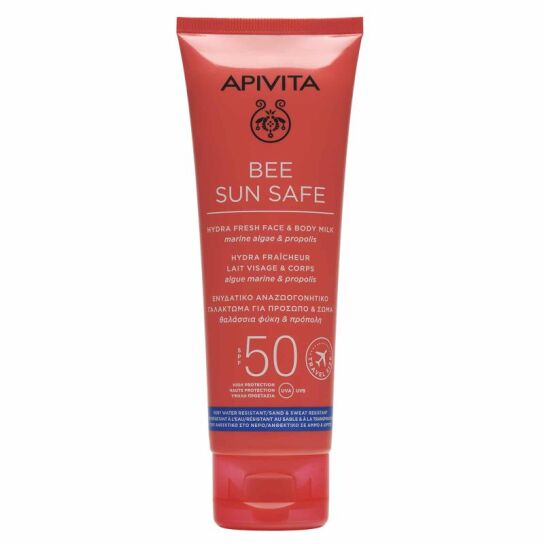 BEE SUN SAFE TRAVEL SIZE ΑΝΤΗΛΙΑΚΟ ΓΑΛΑΚΤΩΜΑ ΓΙΑ ΠΡΟΣΩΠΟ & ΣΩΜΑ SPF50 1